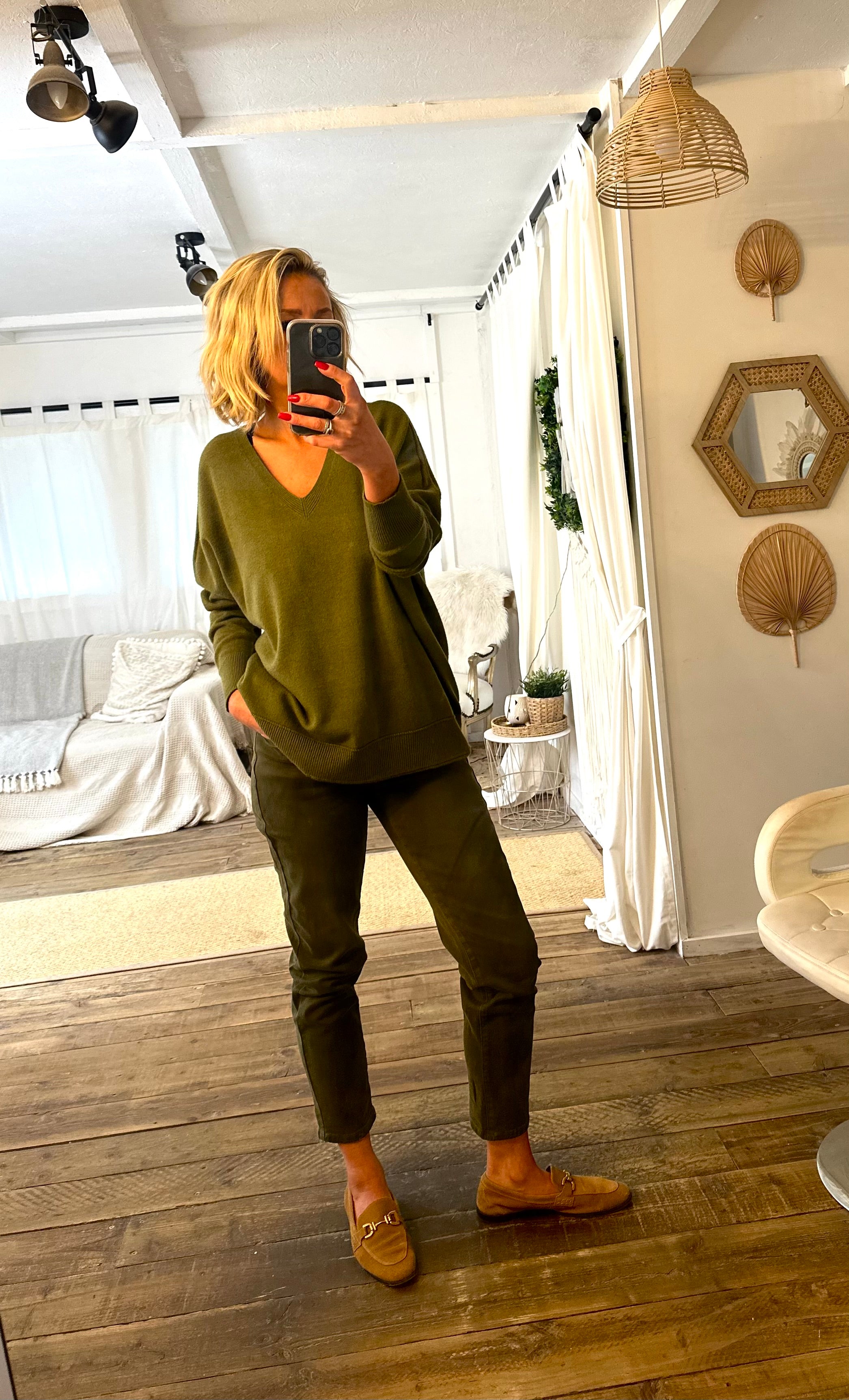 THE KNITWEAR COMPANY Deena knit Army Green