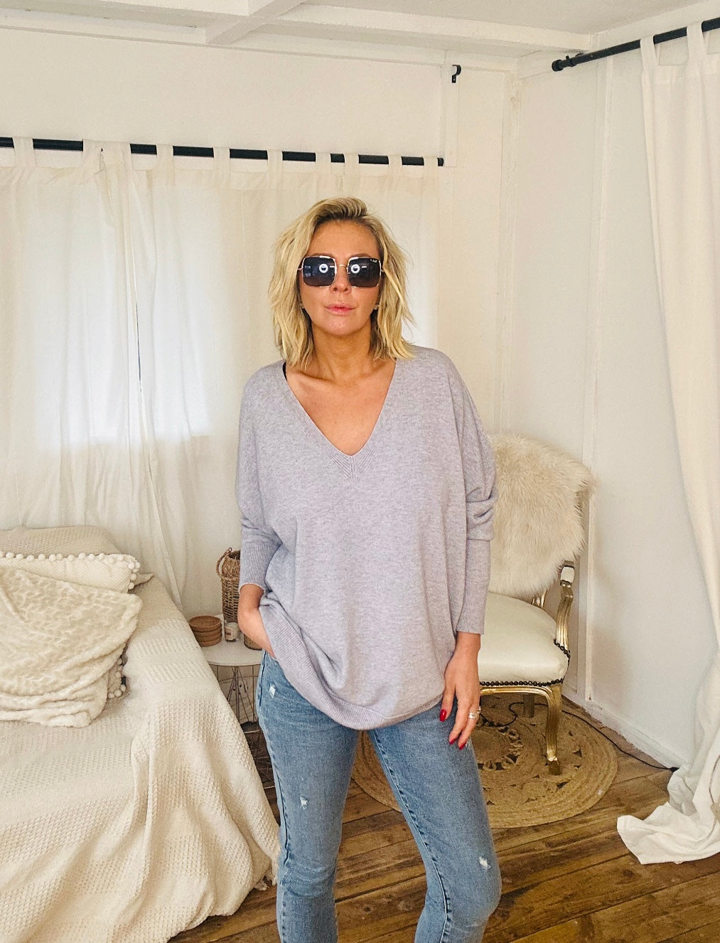 THE KNITWEAR COMPANY Deena knit Grey