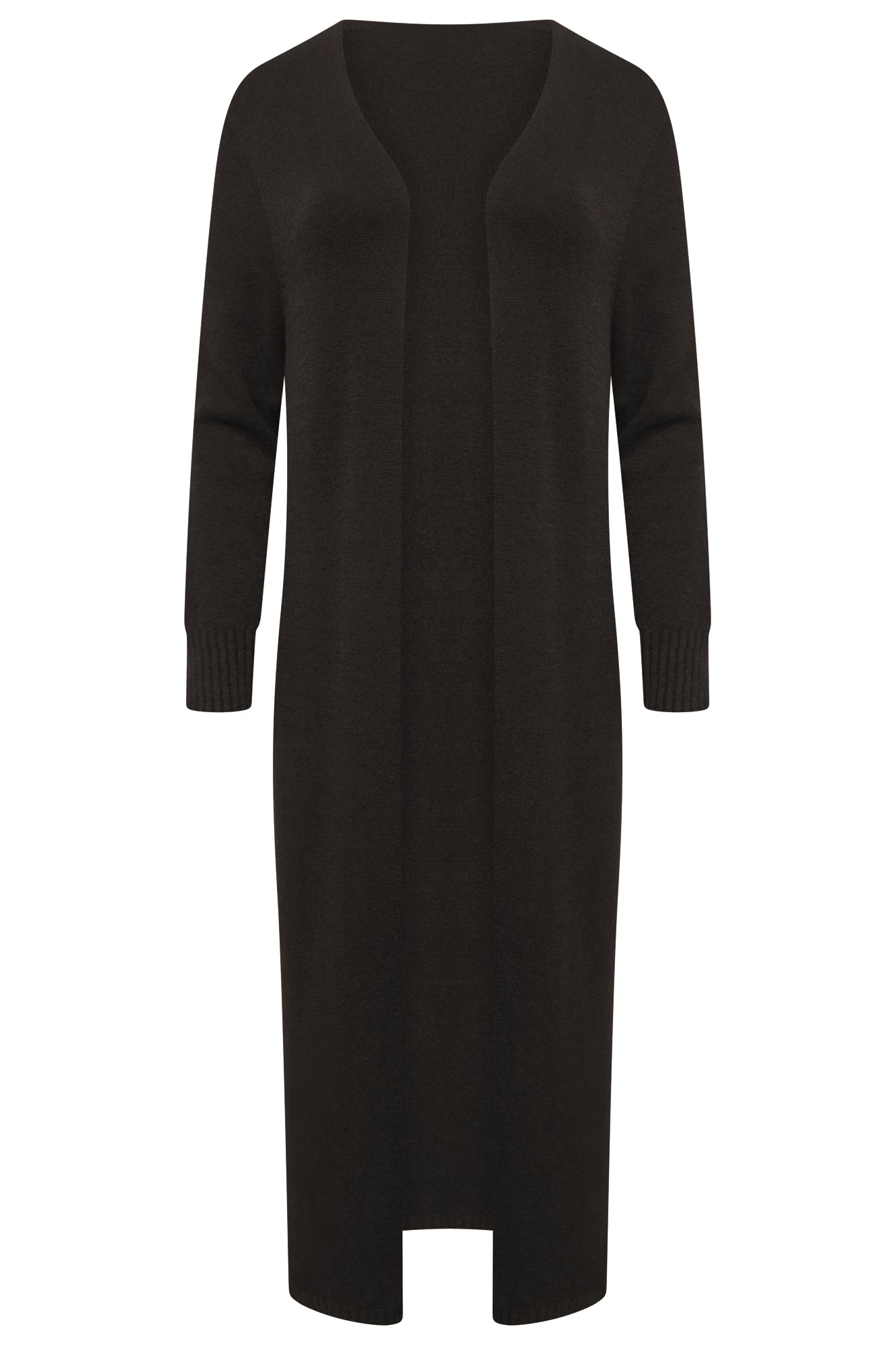 THE KNITWEAR COMPANY Panko knit maxi Cardigan chocolate