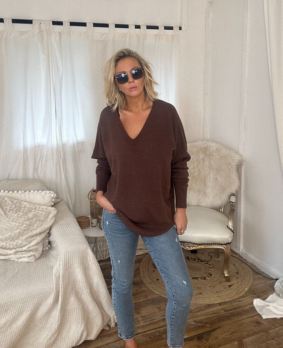 THE KNITWEAR COMPANY Deena knit chocolate