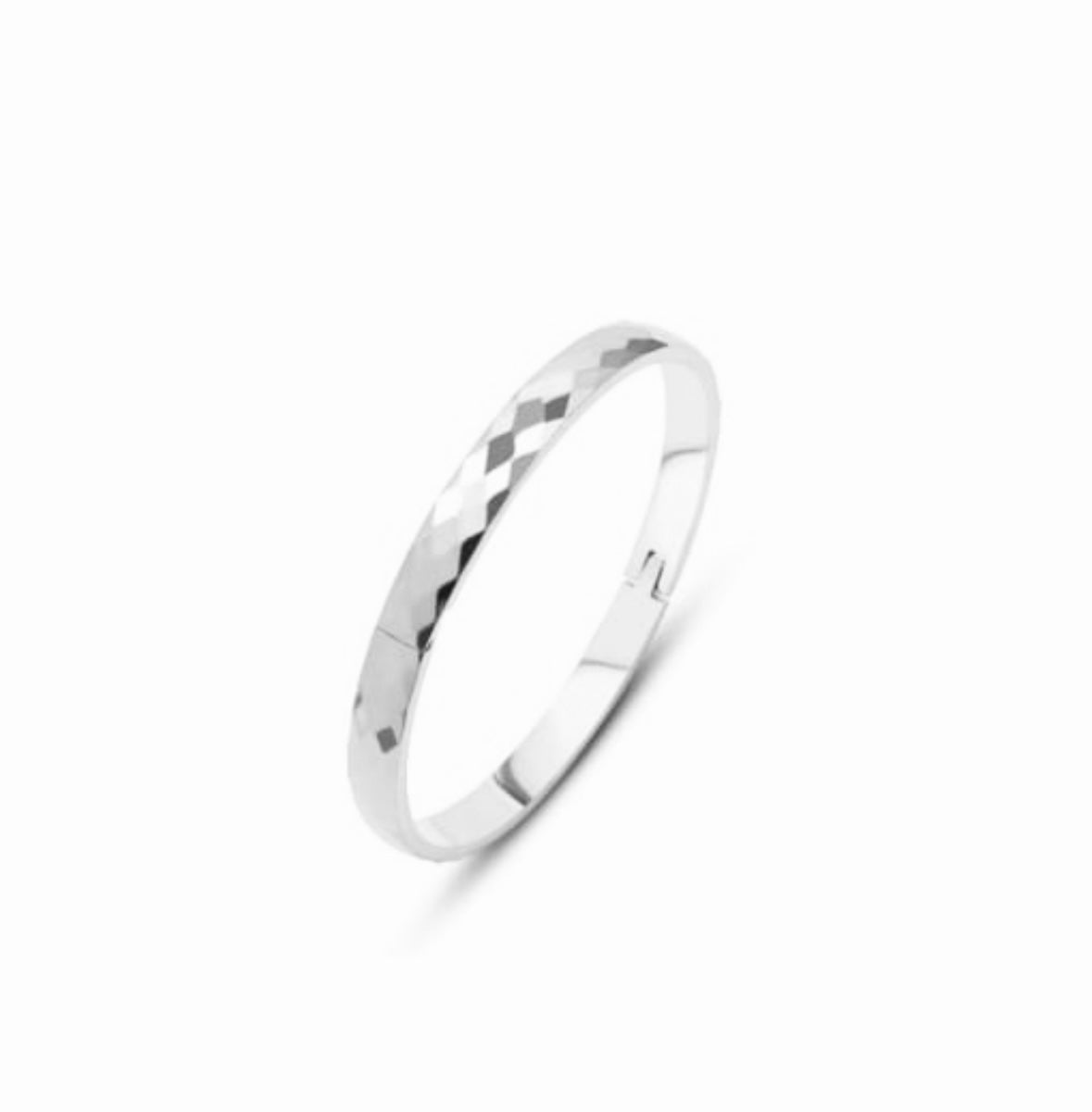 THE HANGAR JEWELLERY Hammered bangle silver