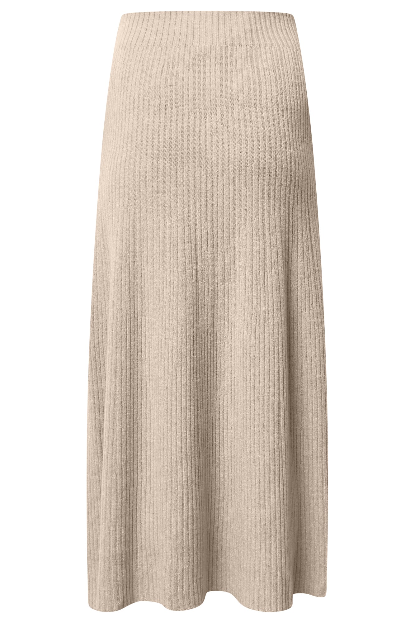 THE KNITWEAR COMPANY Renza ribbed knitted skirt Oatmeal