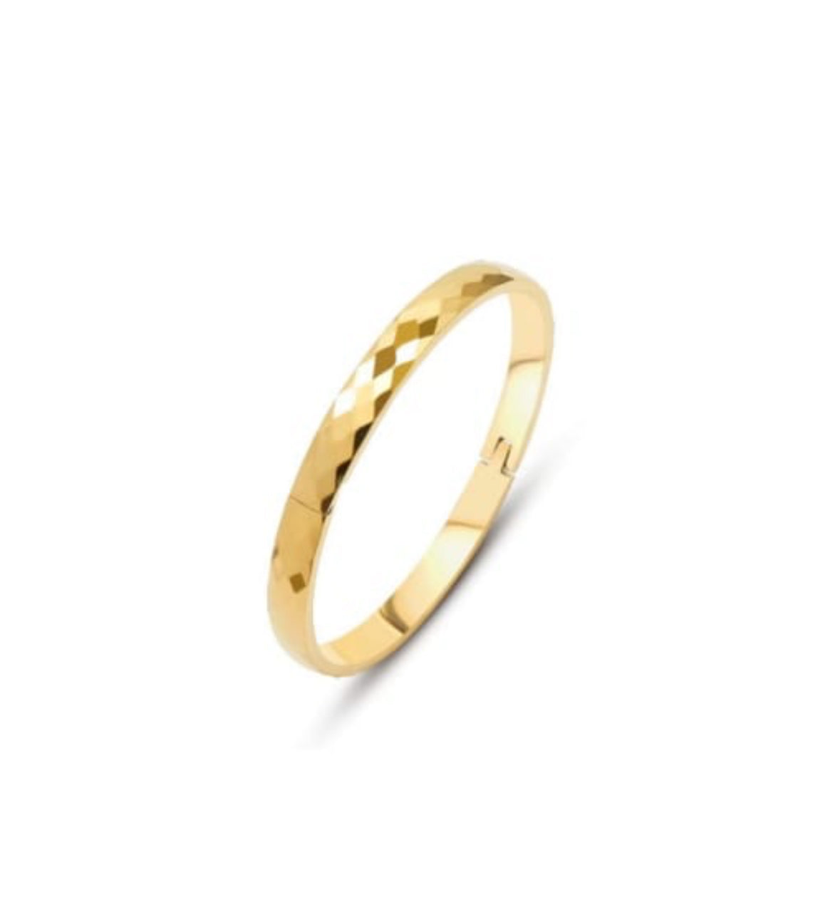 THE HANGAR JEWELLERY Hammered bangle Gold