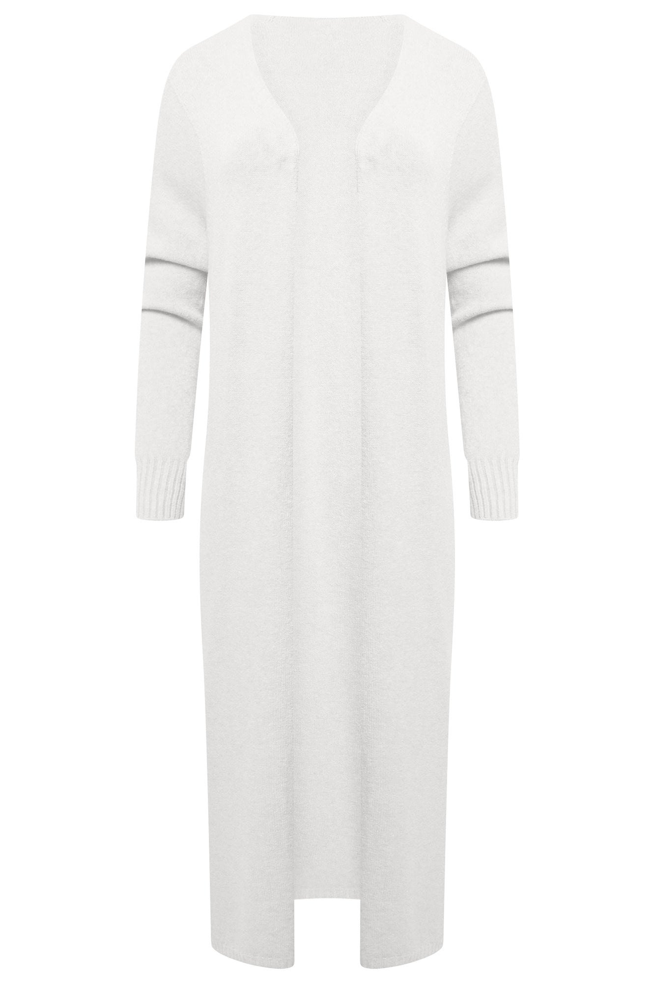 THE KNITWEAR COMPANY Panko knit maxi Cardigan Ecru