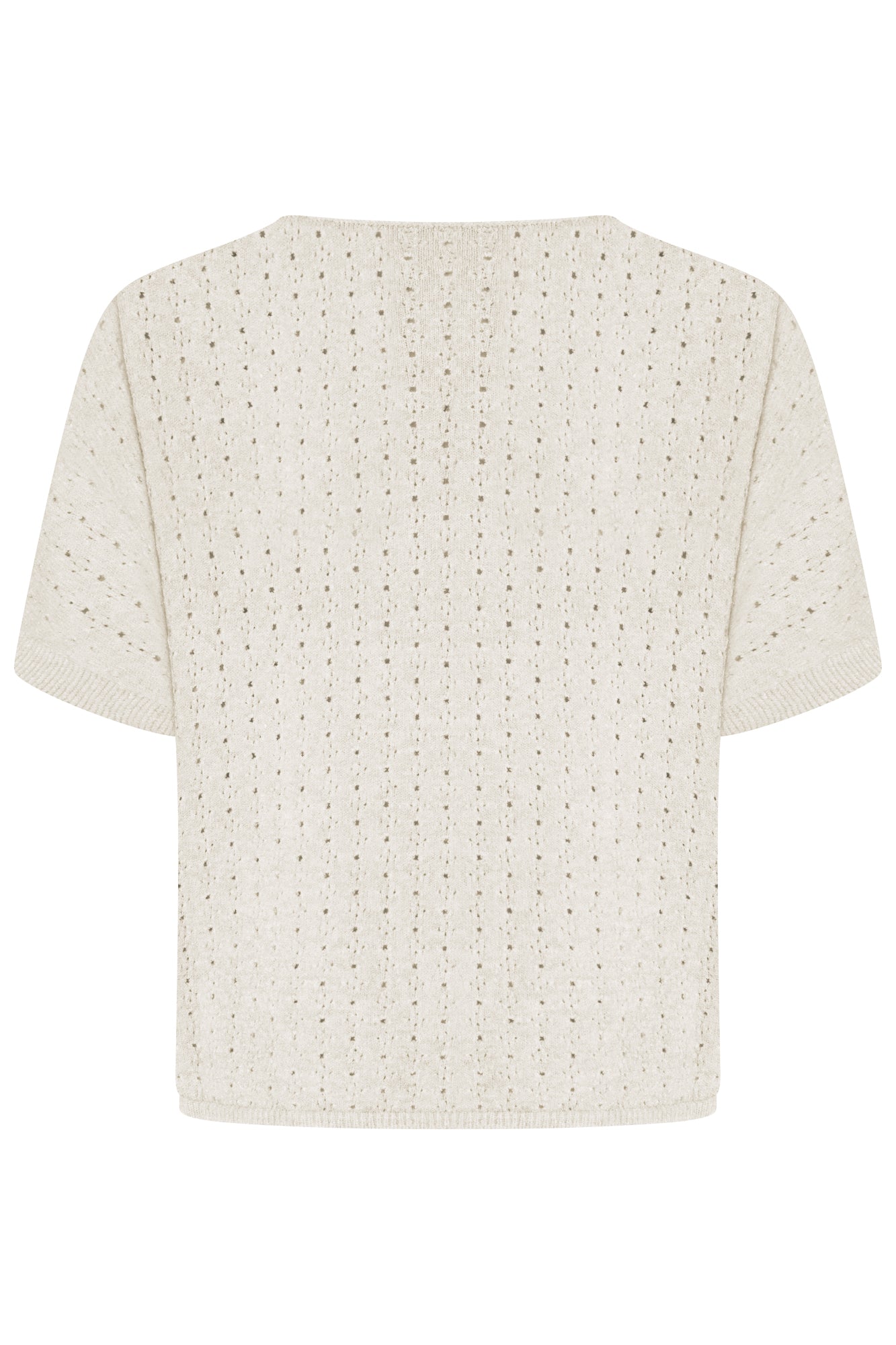 THE KNITWEAR COMPANY laser cut knit Ecru