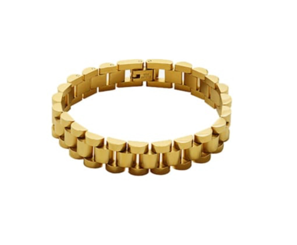 THE HANGAR JEWELLERY vintage link bracelet gold