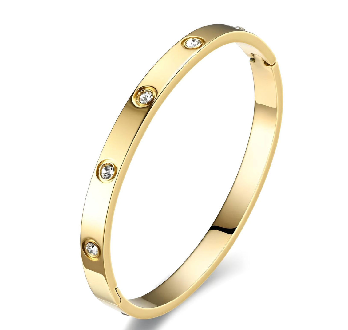 THE HANGAR JEWELLERY Diamonte stud bangle