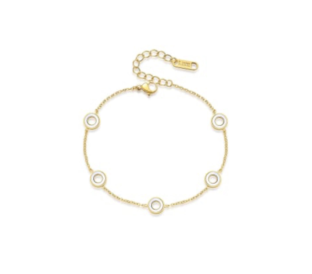 THE HANGAR JEWELLERY T dainty chain bracelet 18k gold