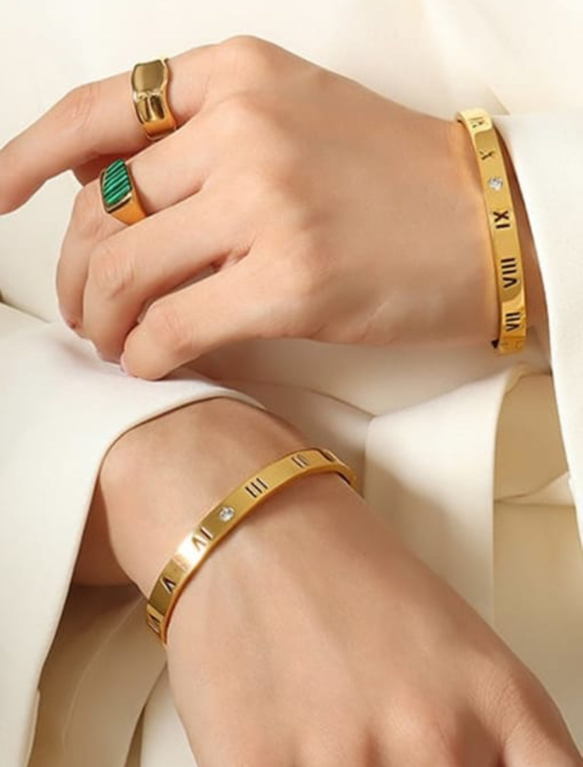 THE HANGAR JEWELLERY Roman chunky bracelet gold