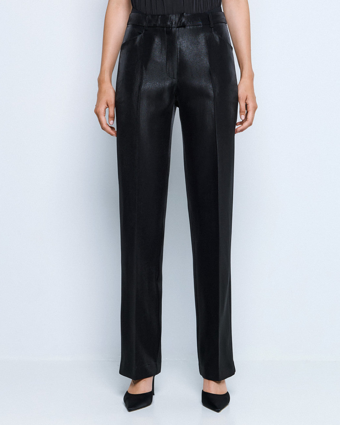 ACCESS Shimmery high-waist pants