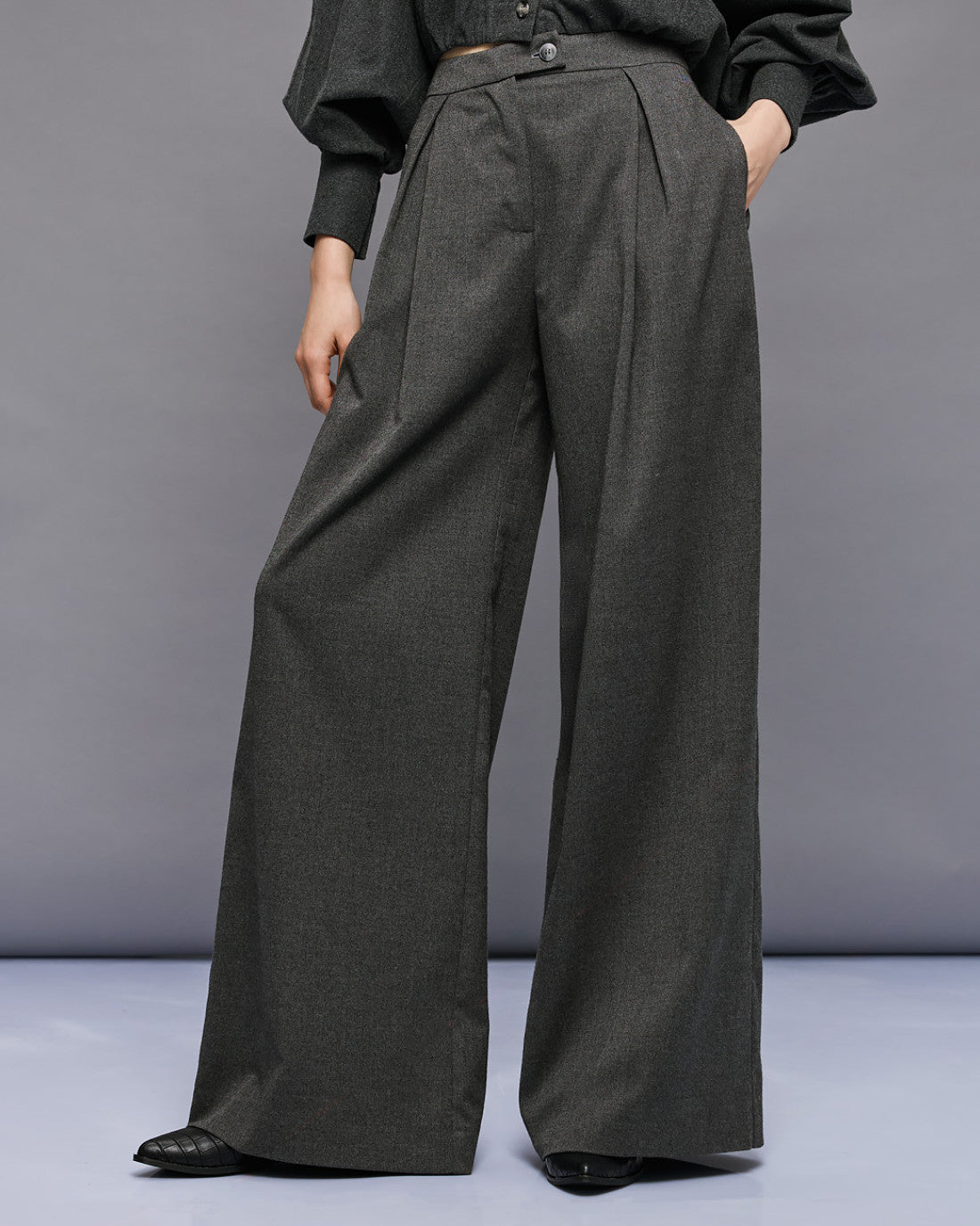 ACCESS Wide-leg pants with pleats