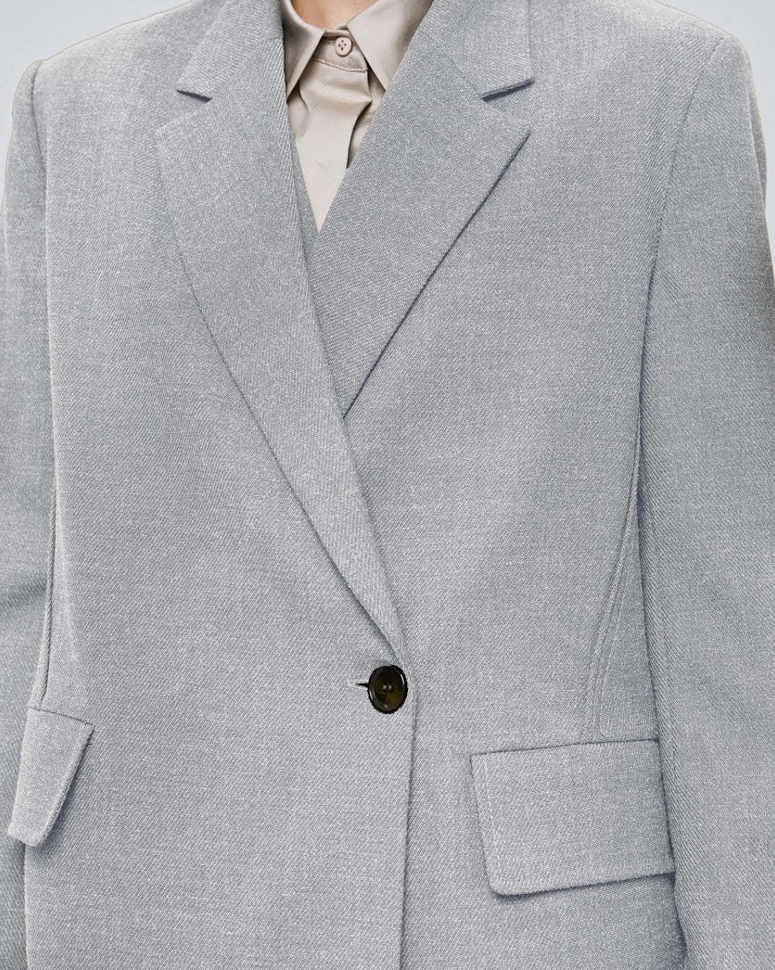 ACCESS Oversized blazer with pockets grey