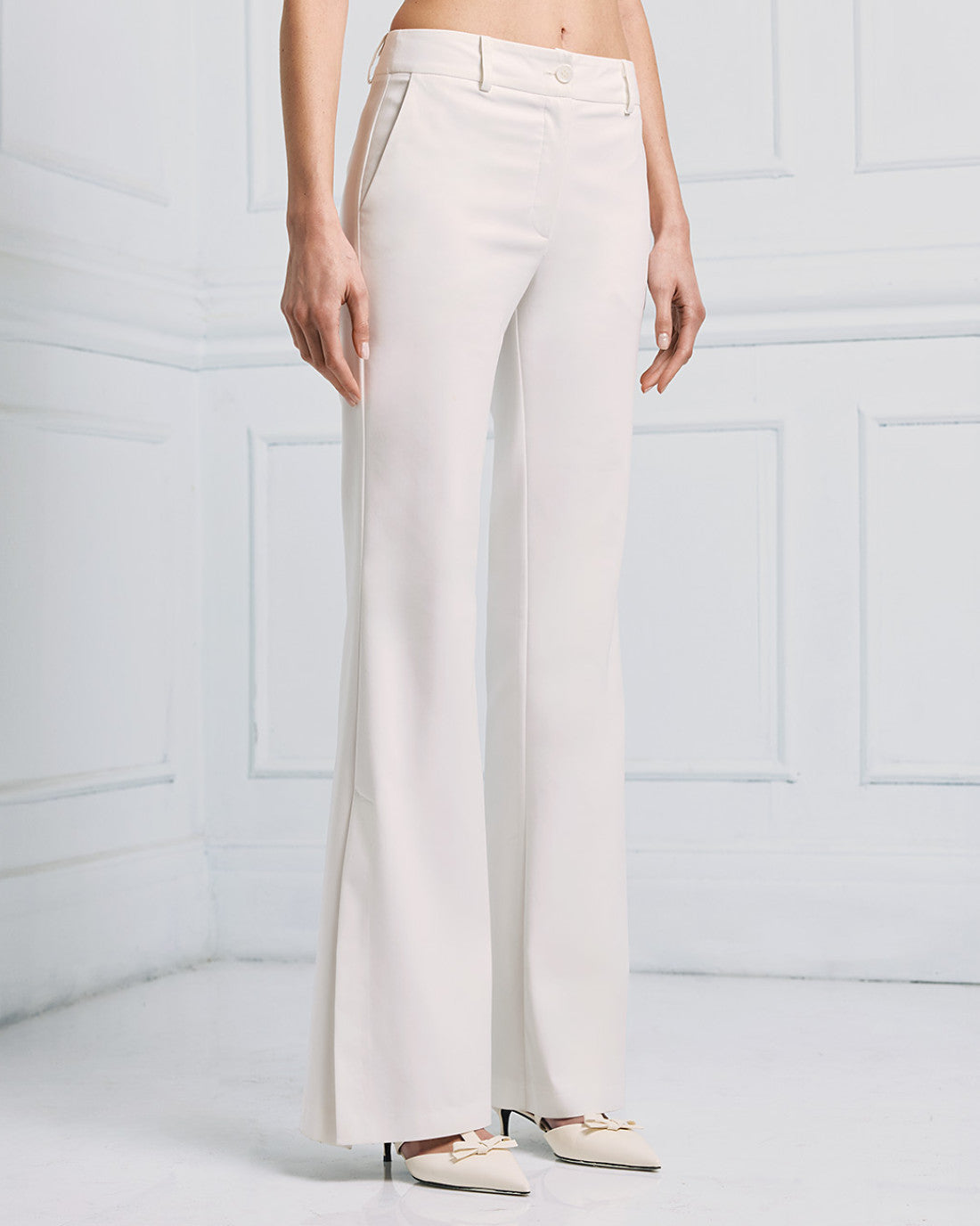 ACCESS FASHION Flare pants with side slits