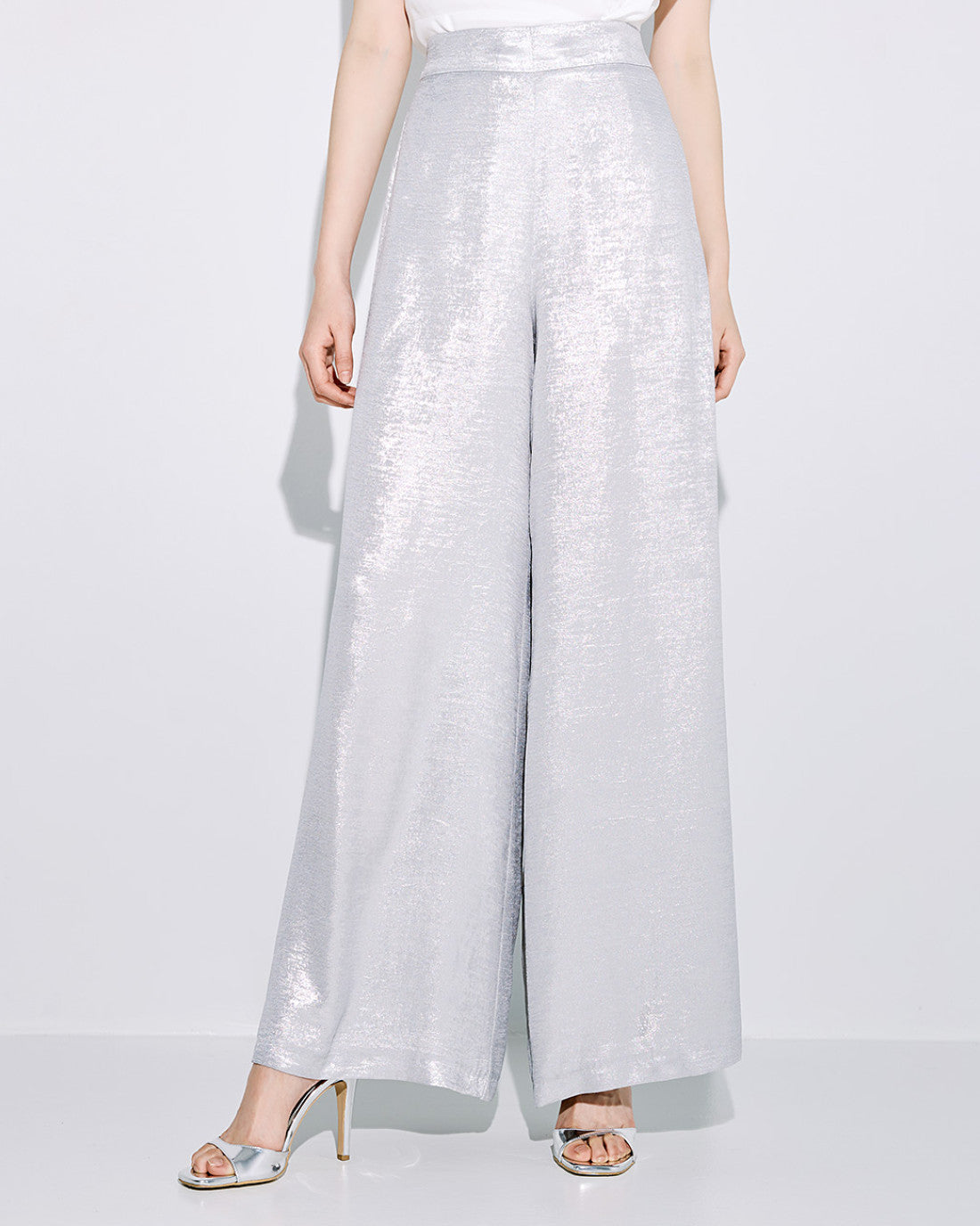 ACCESS FASHION Metallic-effect pants