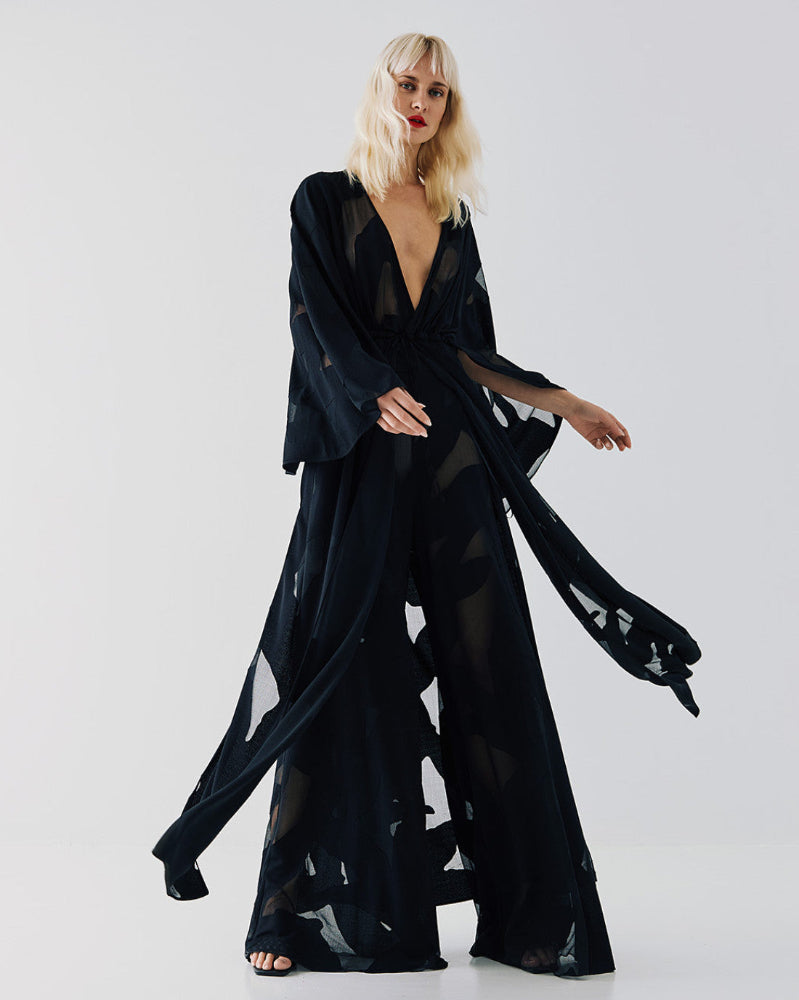 ACCESS FASHION Pants with a mesh pattern