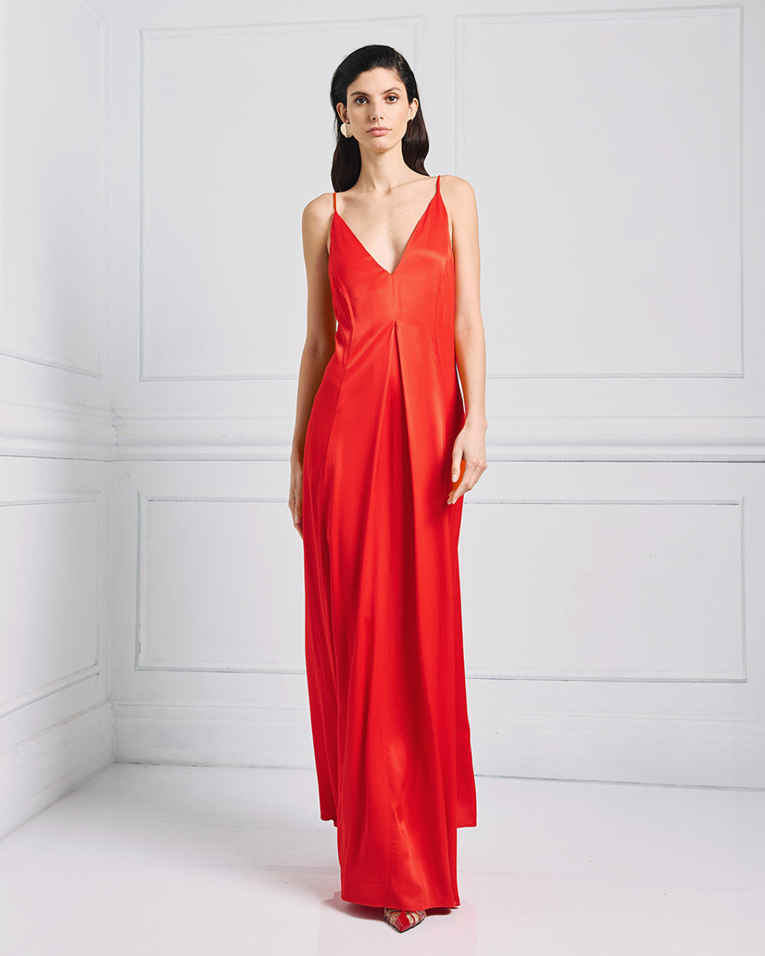 ACCESS FASHION Maxi dress with a V neckline