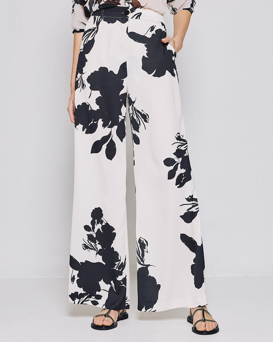 ACCESS FASHION High-waist floral pants