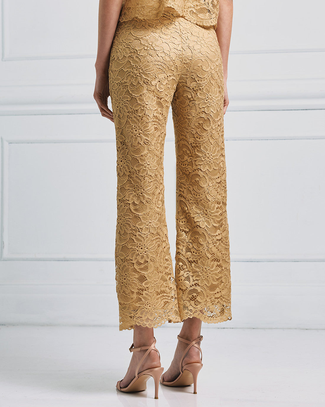 ACCESS FASHION Lace cropped pants