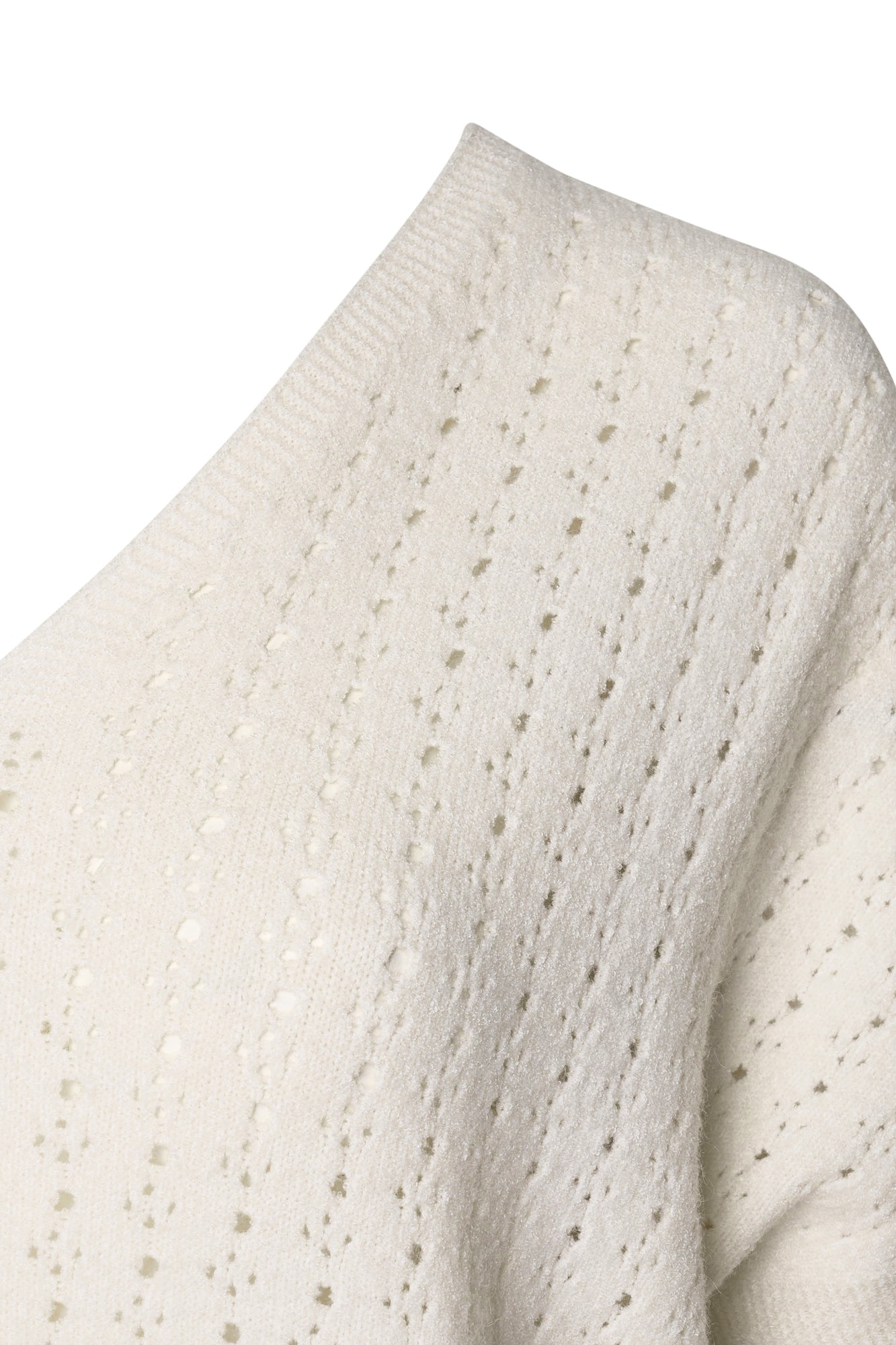 THE KNITWEAR COMPANY laser cut knit Ecru