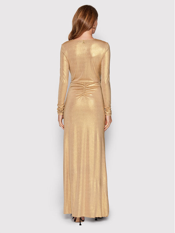 PATRIZIA PEPE lame gold dress