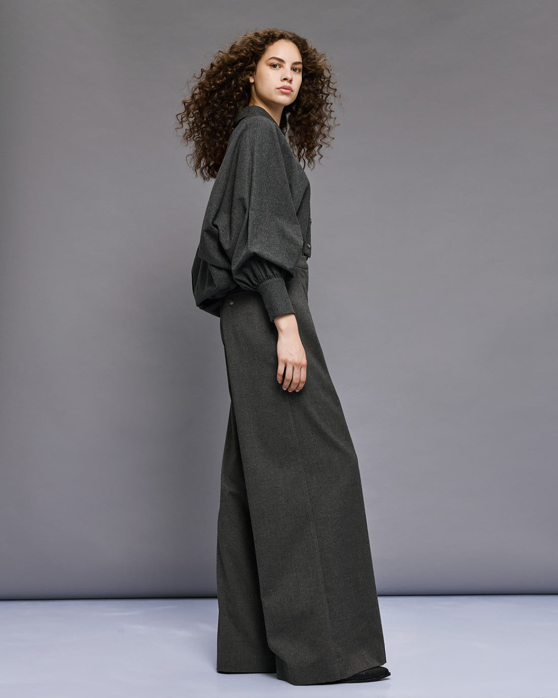 ACCESS Wide-leg pants with pleats