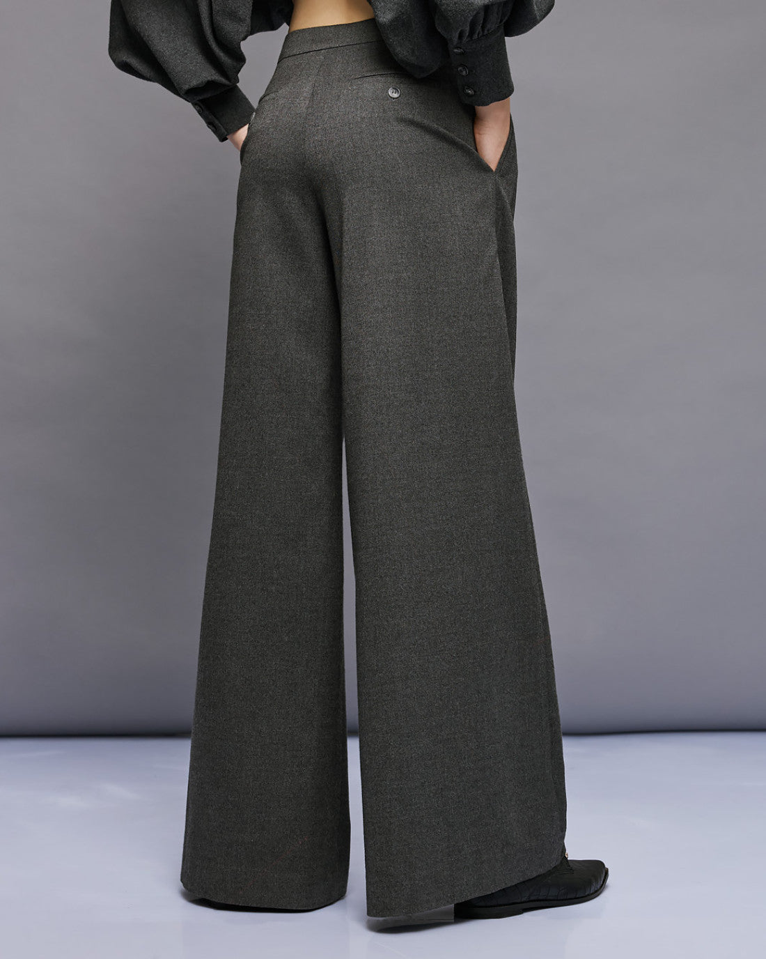 ACCESS Wide-leg pants with pleats