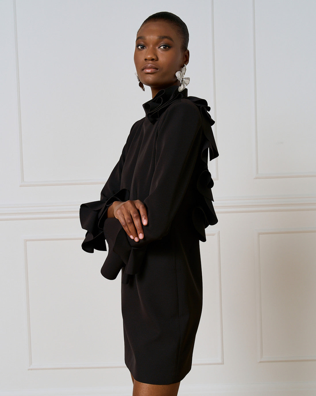 ACCESS Mini dress with ruffle sleeves