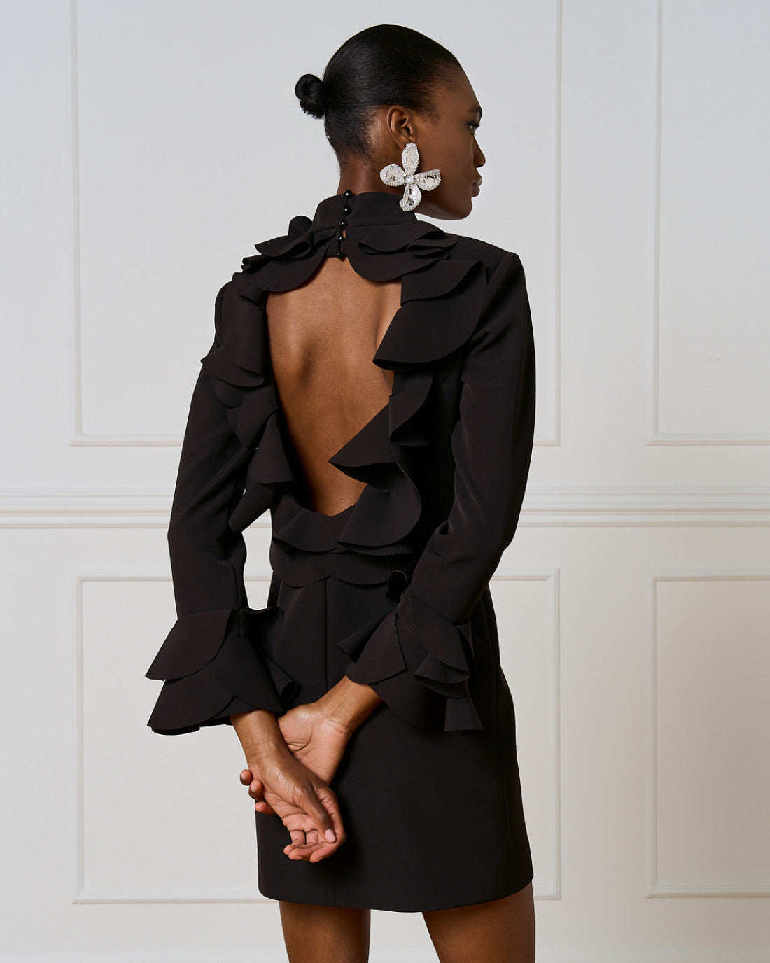 ACCESS Mini dress with ruffle sleeves