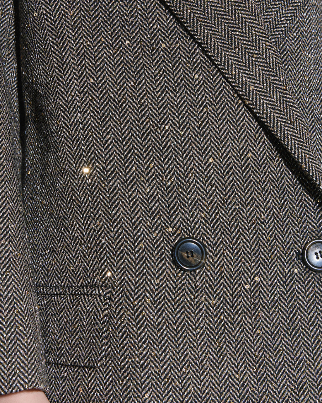 ACCESS Herringbone blazer with sequins