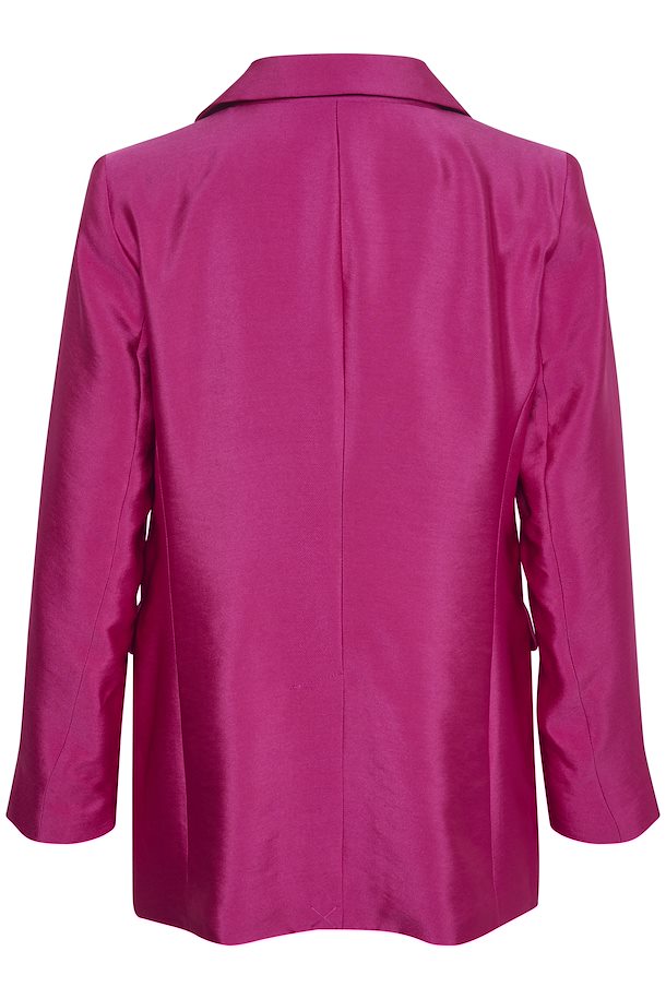 Helen tailored satin blazer set with skirt & bra top - pink fuchsia – PEGASI
