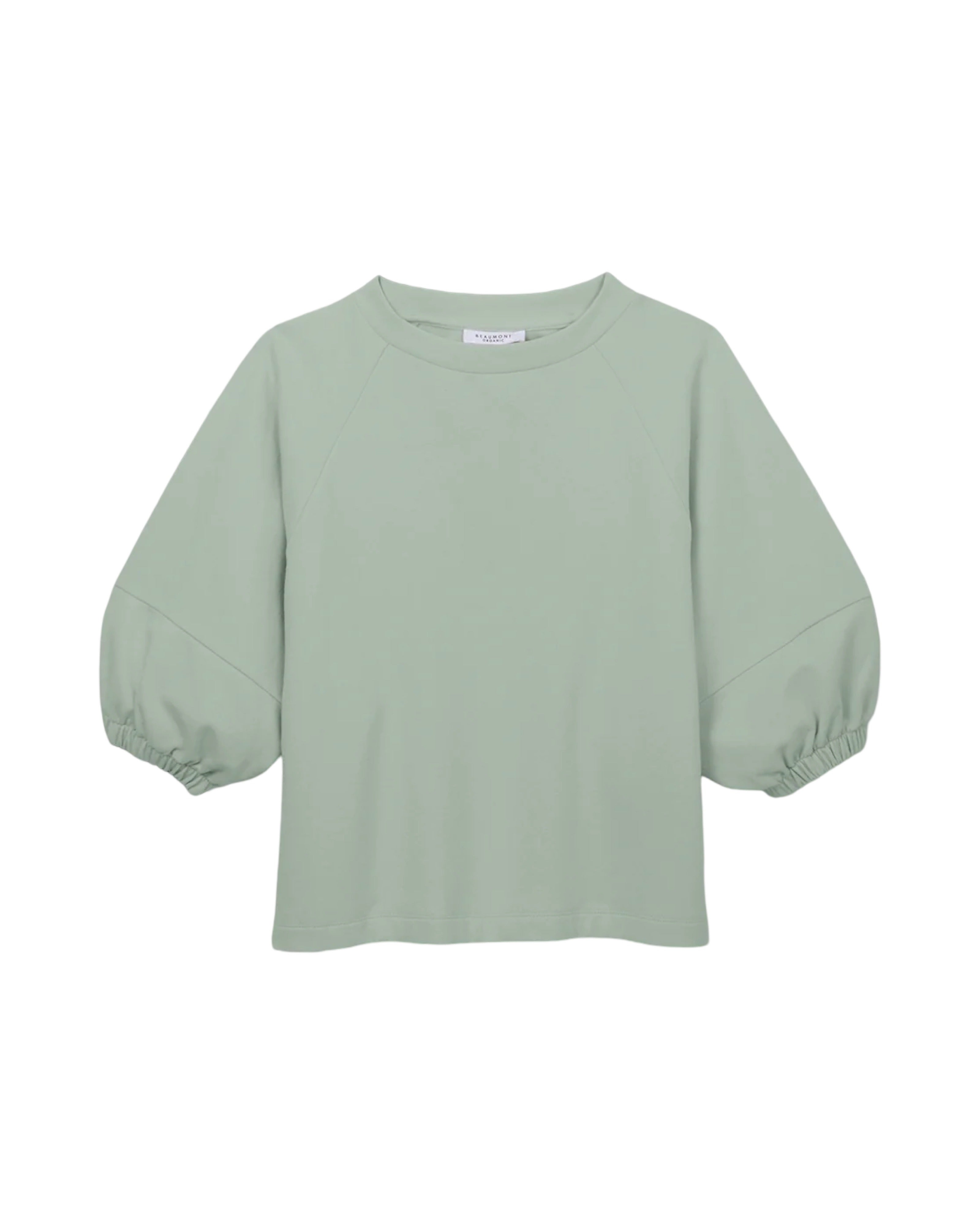 BEAUMONT ORGANIC Helios Organic Cotton Felpe Sweatshirt in Pistachio