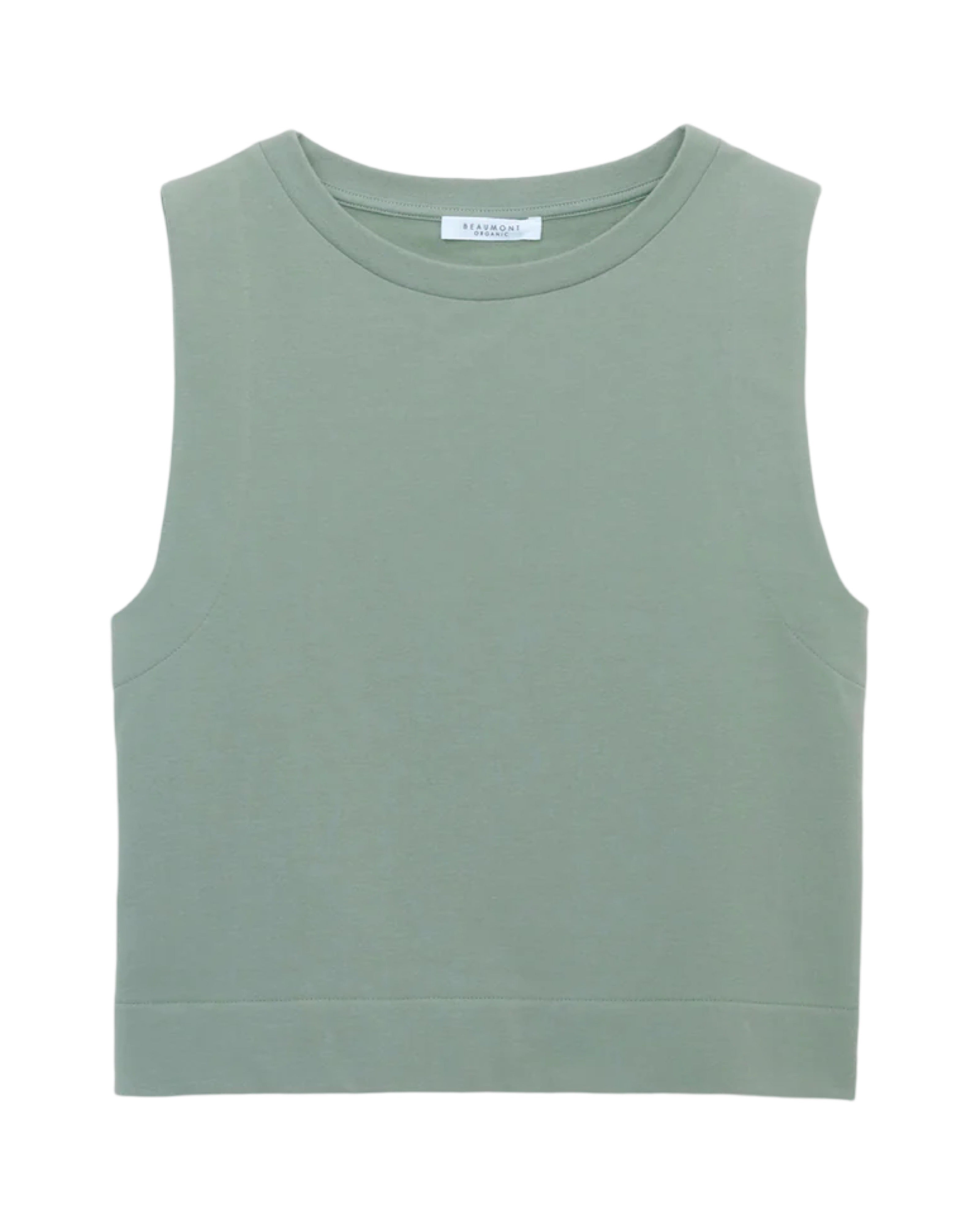 BEAUMONT ORGANIC Whitley Organic Cotton Vest in Pistachio