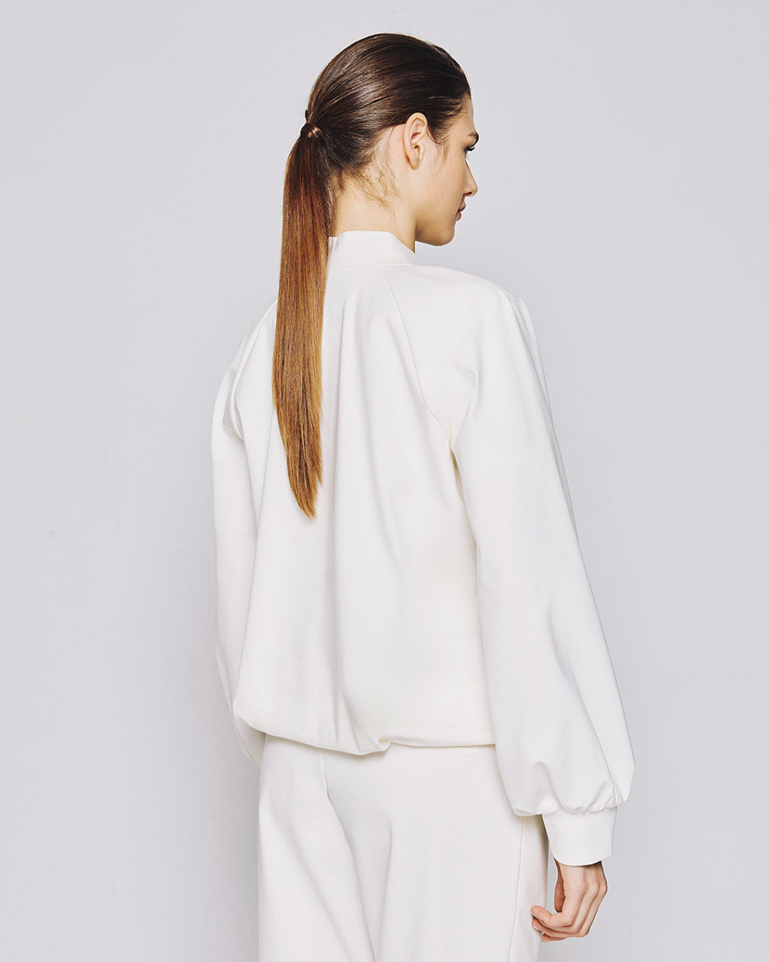 ACCESS FASHION Bomber jacket with a textured floral design